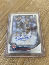 2025 Bowman Chrome Mega Box Matt Shaw Rookie Auto RC Refractor #/150 Cubs