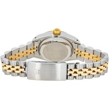 Pre-Owned Rolex Lady-Datejust 26mm 18K Gold Black Diamond Dial 6