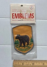 NIP Canada Brown Bear Grizzly Souvenir Orange Embroidered Sew-on Patch Badge