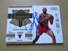 DENNIS RODMAN IN PERSON AUTOGRAPHED 2011 NATIONAL TREASURES CARD EXMT NO COA