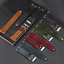 WOCCI Top Grain Leather Watch Band 17 18 19 20 21 22 24 26mm Men Watch Strap — image 2