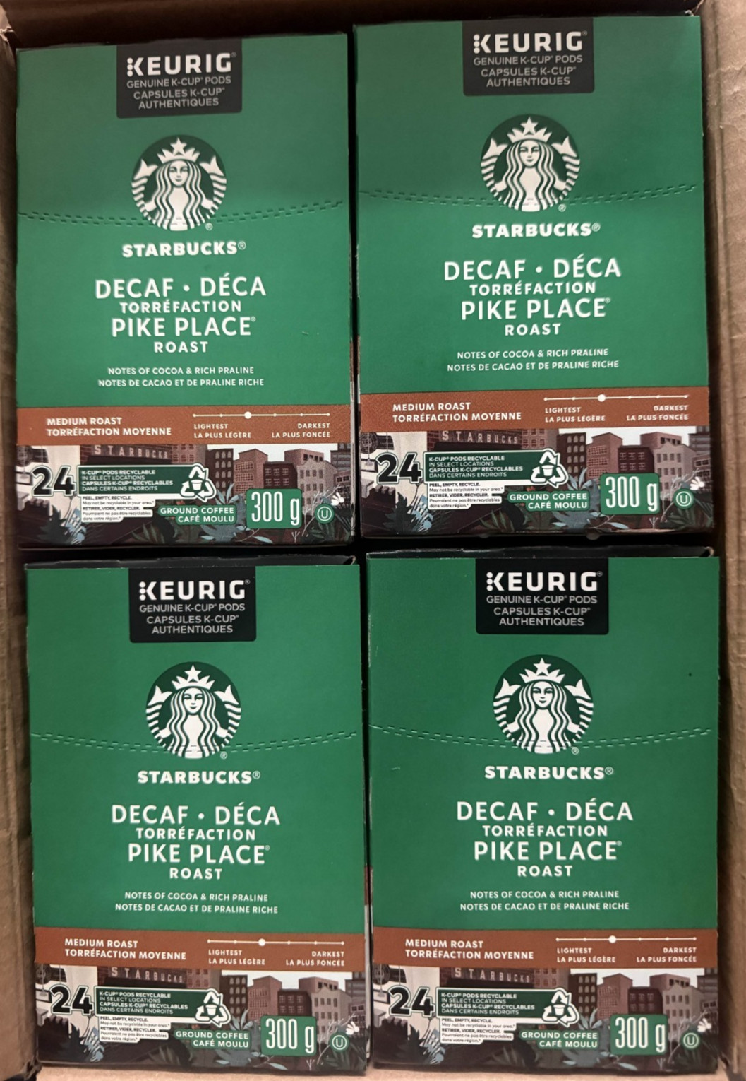 Starbucks Pike Place Decaf Roast K Cups 96 Med Roast Hot Cof