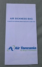 Air Sickness Bag Kotzt&uuml;te Spuckbeutel Air Tanzania The Wings Of Kilimanjaro