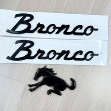 Set Fender Rear Horse Emblem Letters Badge For 2021-2026 Bronco Black Set Fender Rear Horse Emblem Letters Badge For 2021-2026 Bronco Black