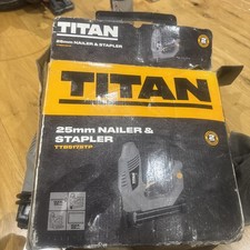Titan TTB517STP Corded 25mm Nail Stapler Power Tool + Spare Stapes + Box Manual