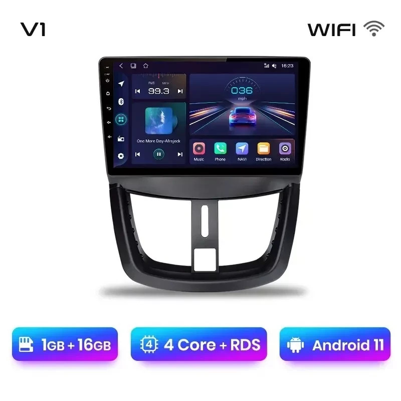 Autoradio connecté Android pour Peugeot 207 pour écouter votre musique en Wifi