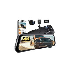 WOLFBOX G850 Pro 4K Wifi ADAS Front and Rear Mirror Dash Cam