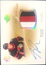 2021-22 SP Authentic Shane Pinto Future Watch Patch Auto RC /100 Rookie