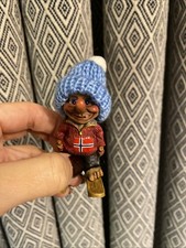 ORIGINALE NORD SUVENIR TROLL troll norvegese piccola figura ornamento