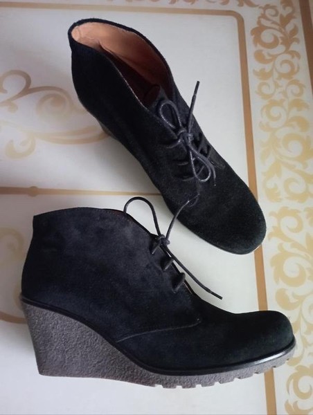 Women Gabor Ankle Boots Black Suede 39.5