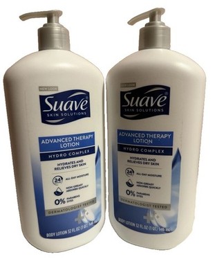 2 Lot Suave Jumbo Skin Solutions Advanced Therapy Lotion, Hydro Complex 32 Oz