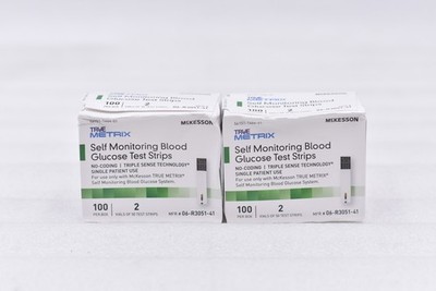 Lot of 2 McKesson Self Monitoring Blood Glucose Test Strips 100ct Exp: 04/26