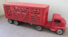 Vintage 22" Tonka Livestock Truck & Trailer Pressed Steel, 1950's Original Paint