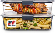 Rubbermaid Brilliance Bpa-Free Food Storage Containers with Lids, Airtight Clear