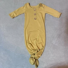 Caden Lane Mustard knotted bamboo gown size 0-3M