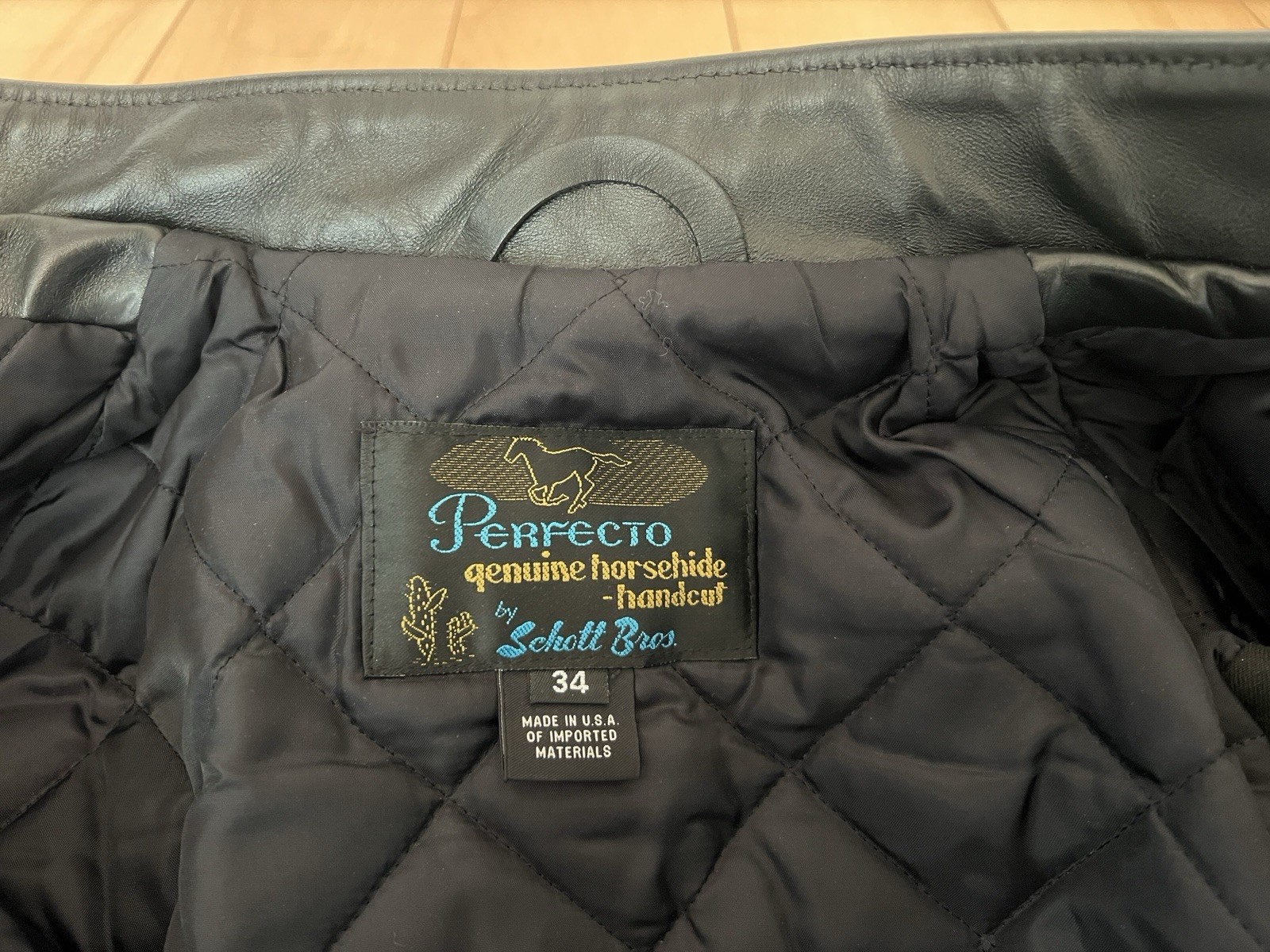 schott 641hh 34 perfecto horsehide leather motorcycle jacket caferacer 618 613