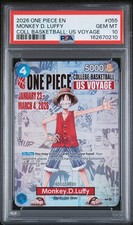 2026 ONE PIECE COLLEGE BASKETBALL: US VOYAGE PROMOS #055 MONKEY D. LUFFY PSA 10