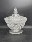 Vintage Anchor Hocking Wexford Clear Glass Pedestal Candy Dish 7.5"