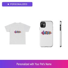Custom Shih Tzu Paw Print Gift Set Shirt Phone Case Personalized Pet Name Bundle