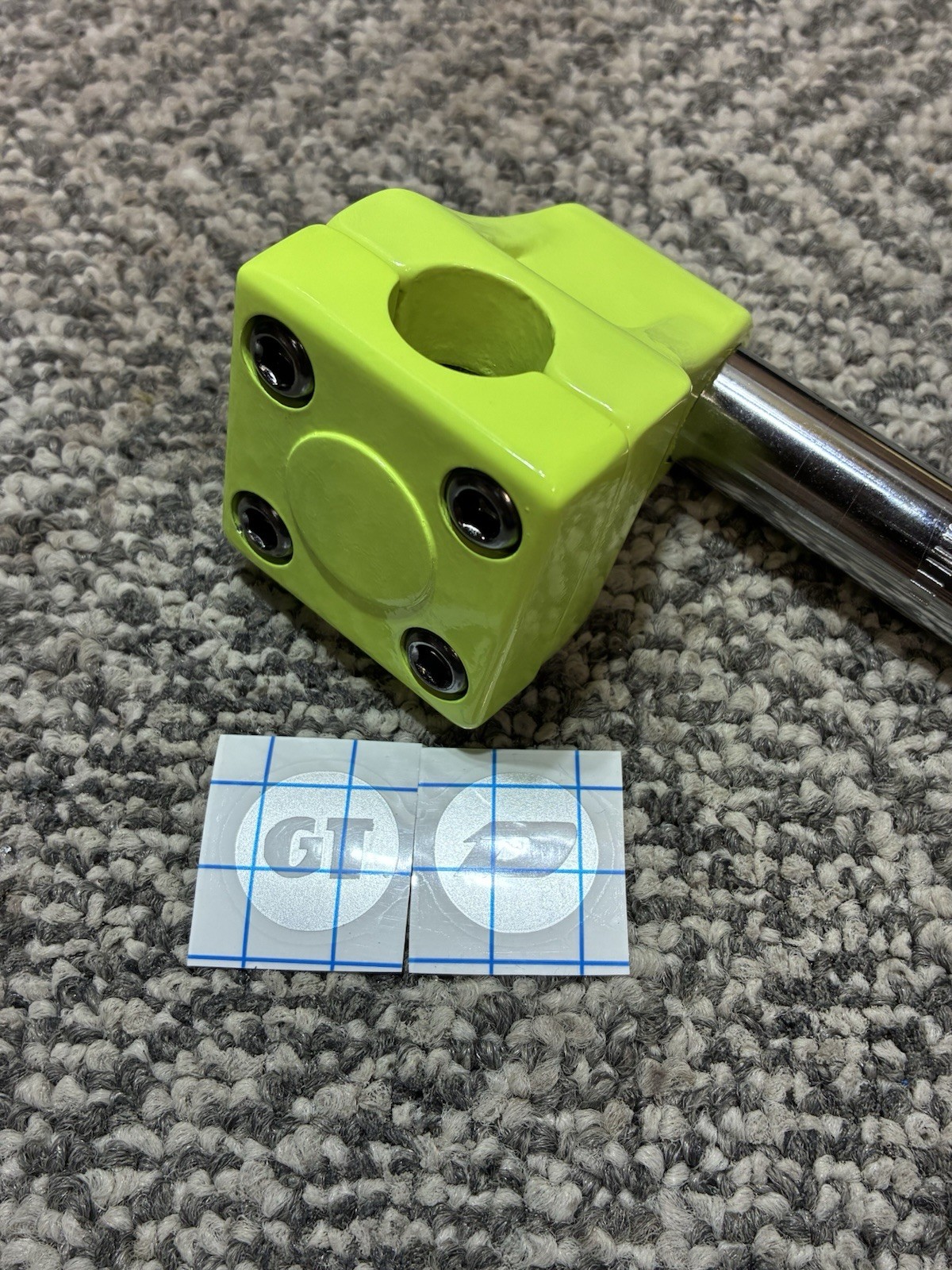 GT/Dyno Mallet Stem RePop with Decal Potts Mod Hollow Bolt Quill Stem DG Yellow