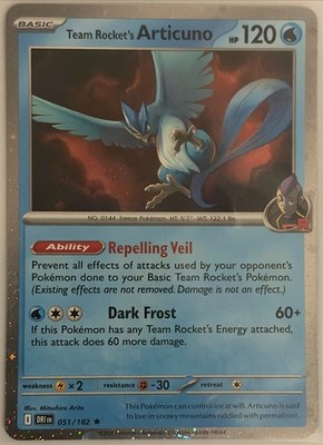 articuno holographic card value PokeDATA [2W] Blizzard (60) Does 10 damage to each of your opponents Benched Pokemon Articuno 144/165 Rare Holo |