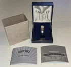 Seiko Vintage Ladies Stainless Steel Watch White Dial Case Box Not Working