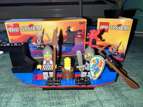 LEGO Castle: Black Knights Boat (1547) - w/ Box & Instructions 1993 System