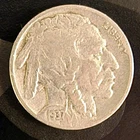 1937-D Buffalo Nickel US Coin 5 Cents 5c Low Shipping Circulated