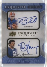 2012 Exquisite Collection Choice Signatures Dual Tim Tebow Steve Young Auto 1fl4