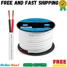 14 AWG Speaker Wire 50FT with Dual-Color Design - Ideal for Audio and Automotive