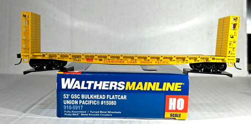 WALTHERS MAINLINE ESCALA HO 53' MAMPARO FLATCAR UNION PACIFIC 910-5917 | Zustand: New