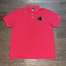 Champion Mens Polo Shirt XL Purple Short Sleeve Casual Pullover Logo