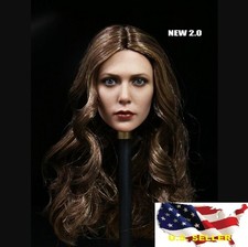1/6 Scarlet Witch Elizabeth Olsen Head Sculpt 2.0 fit hot toys Phicen kumik❶USA❶