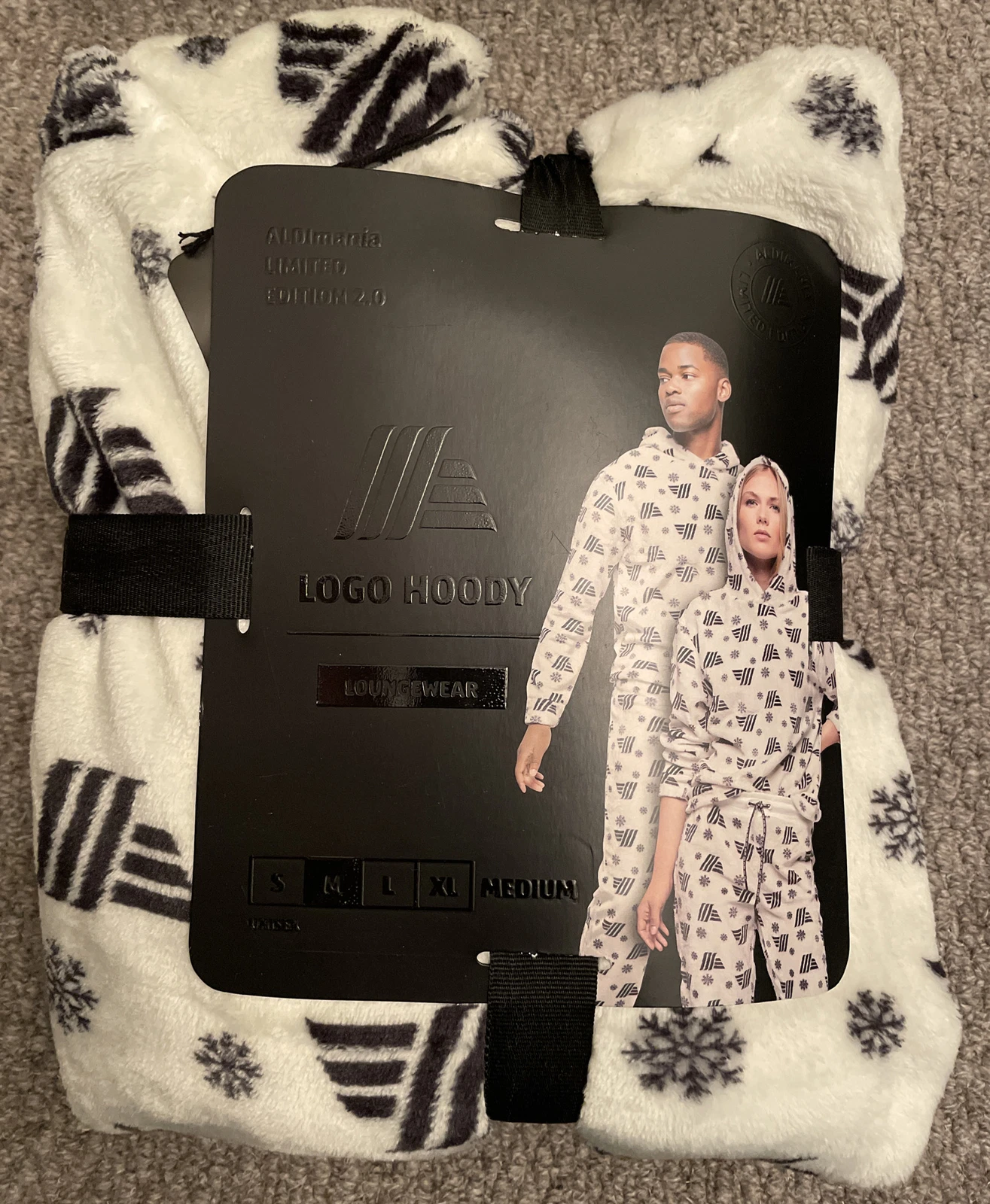 Maglione Aldi Mania Xmas Off White NUOVO Natale Felpa con Cappuccio Unisex Medium