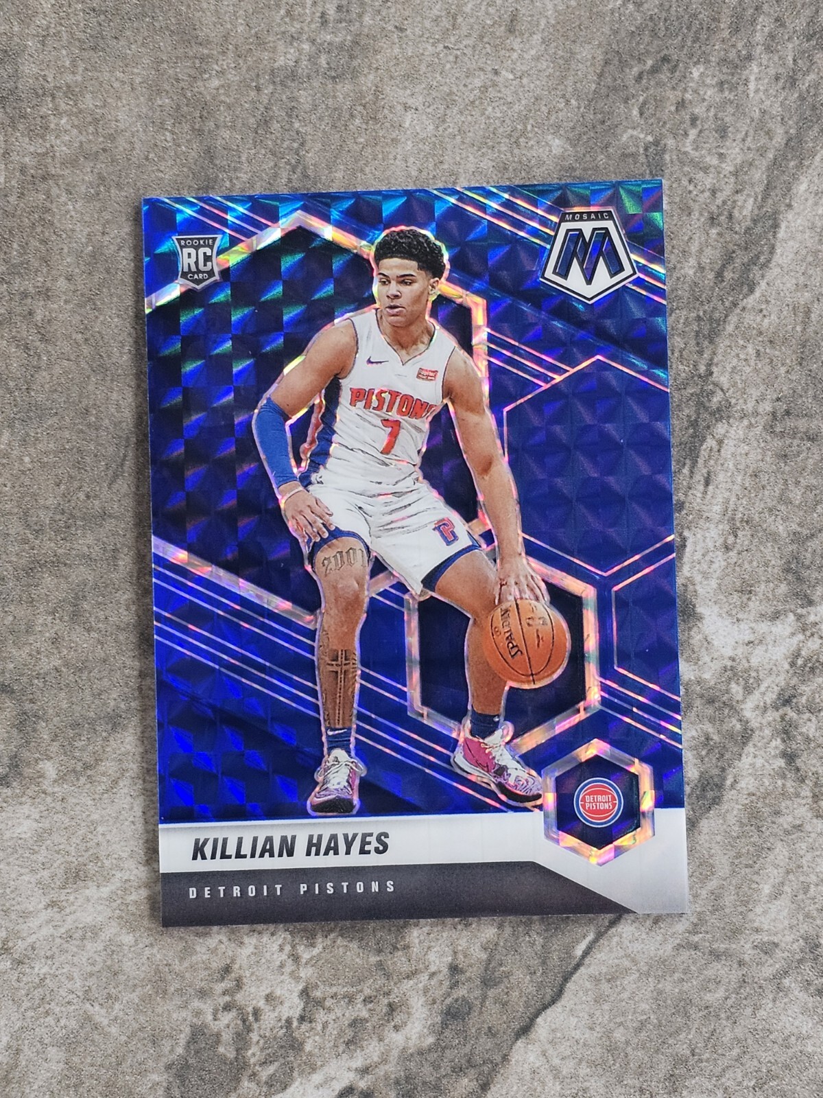2020-21 Mosaic KILLIAN HAYES Blue Prizm #'d /99 Rookie RC #222 Pistons 🔥 MINT