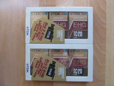 Lot of 6 TDK E-HG TC-20 VHS-C Extra High Grade Camcorder Tapes with storage case