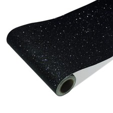 Black Glitter Wallpaper Border - Peel  Stick Sparkle  Shine 8x80 inches
