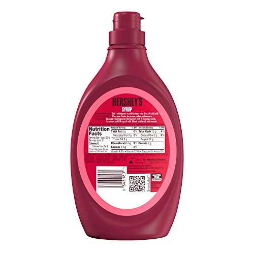 HERSHEY'S Strawberry Syrup, 22 oz Bottle (Pack of 12) - Image 2 of 2