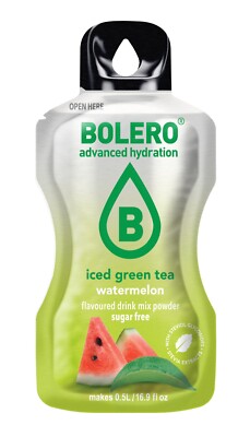 (165,28 /1kg) 12x Bolero Grüner Eistee Getränkepulver Booster Zuckerfrei Vegan