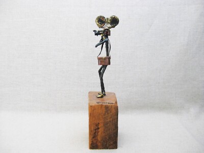 Brutalist Male Figure Portrait Sculpture Camera Man Richard Lemberg