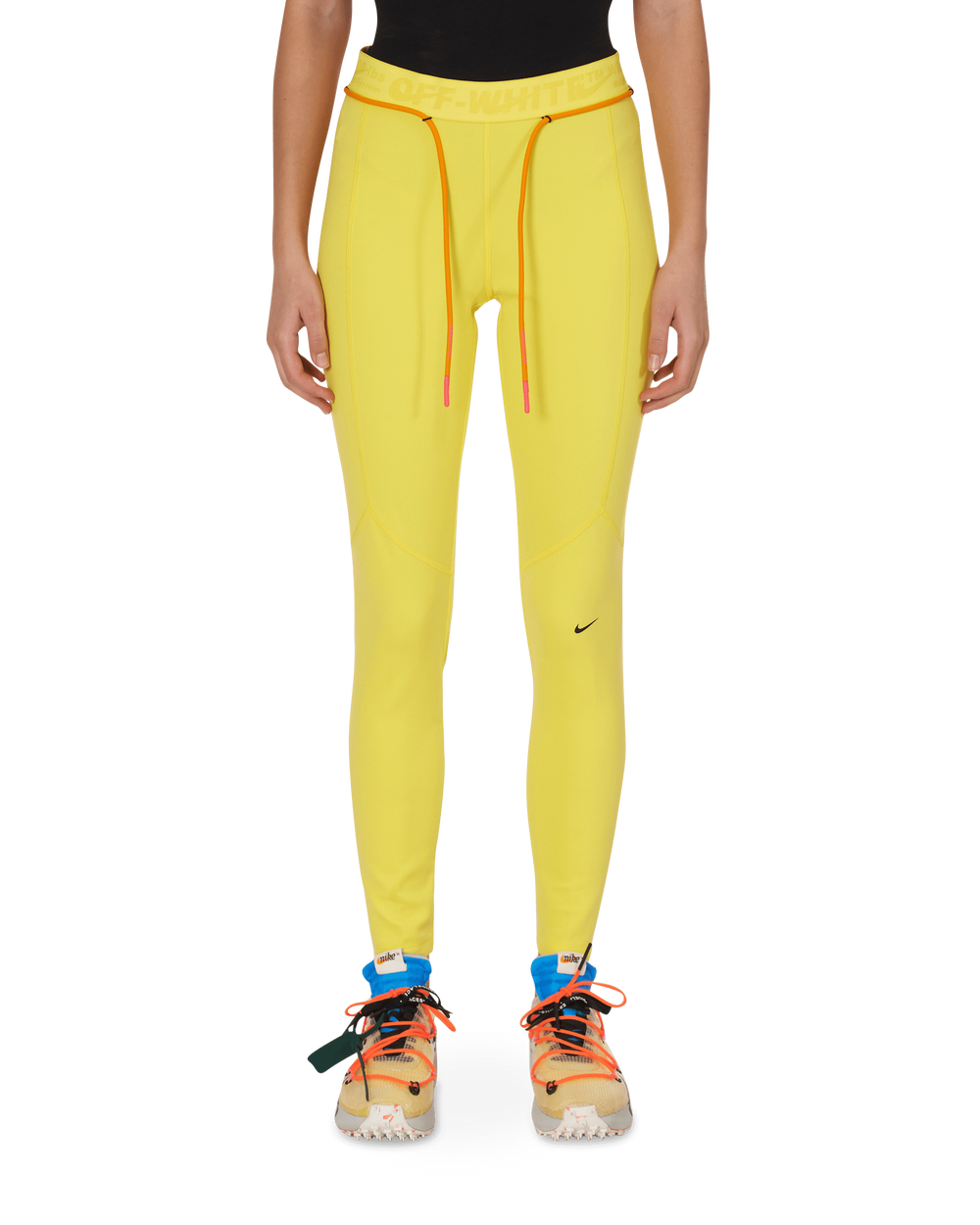 OFF WHITE X NIKE Collant donna NIKE x OFF WHITE SS20 NRG giallo nuovo con etichette (BV8052 731) Gyakusou taglia S