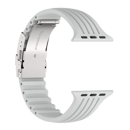 Pour Apple Watch Bracelet Ultar Série 10 9 8 7 38-49 mm Fermoir Pliable Bracelet Silicone - Photo 17 sur 20
