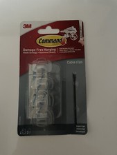 Command 17017CLR Hanging Cable Clips Removable 5 mm Cable Diameter Transparent