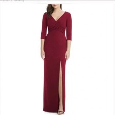 After Six Gown Dress Womens XXS Burgundy 6814...
