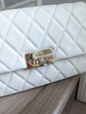 kate spade 2WAYバッグ ホワイト NWT Kate Spade KH228 Carey Medium Flap TwistLock Shoulder Bag