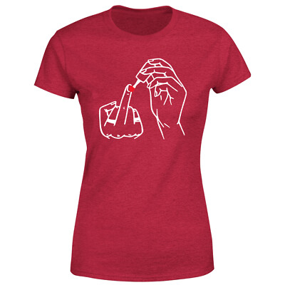 I Don't Give A Funny Girls Nagellack sarkastisch Damen T-Shirt