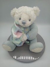 First  Main Pajama Pal White Bear in Blue Lovey Security Blanket Stuffed Animal