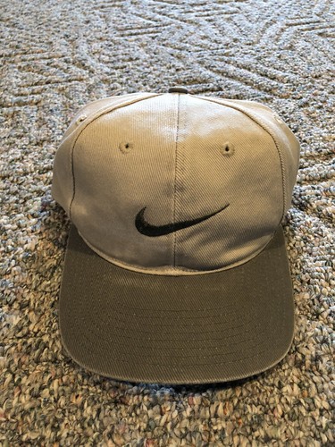 Vintage 90s Nike Swoosh Tan Green Faded 