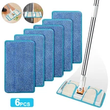 3/6Pc Reusable Mop Refill Pads Washable Microfiber Cloth Fits For Swiffer WetJet