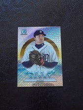 2020 Bowman Chrome Dawn Of Glory Insert Gold Refractor #16/50 Casey Mize Tigers